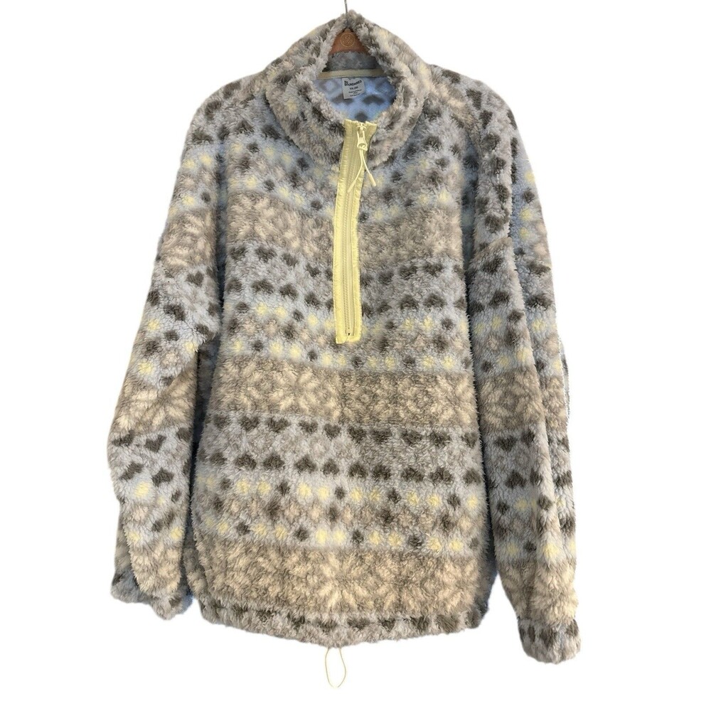 No Boundaries Womens Multi Half Zip Plush Pullover W/Pockets Size XXL (20) New